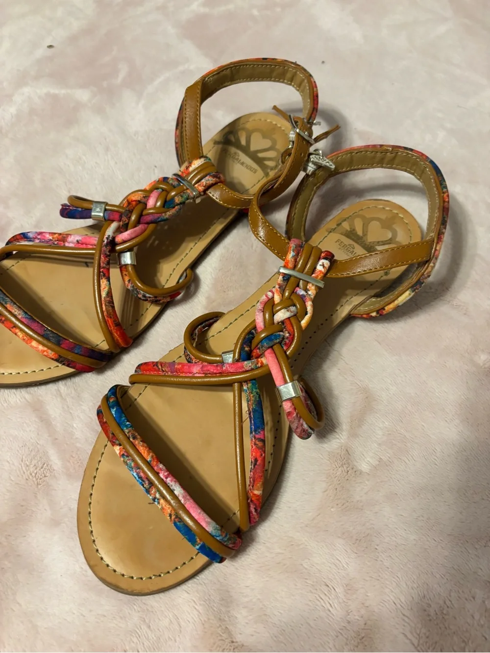 Fergalicious by Fergie Multicolor Strappy Sandals Women’s Size 7.5